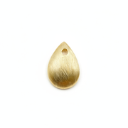 TD6GP. Gold Plated Sterling Silver Curved Tear Drop