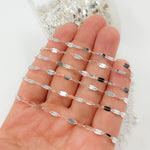 Load image into Gallery viewer, Z95SS. Sterling Silver Flat Marina Link Chain