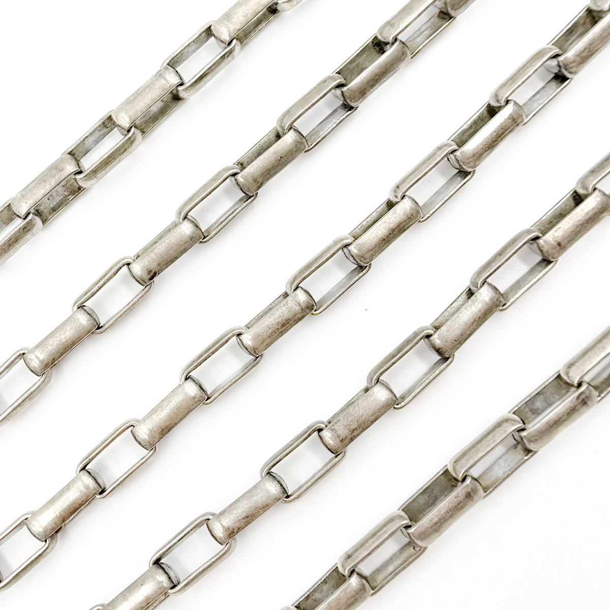 Oxidized Sterling Silver Smooth Box Chain