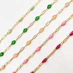 Load image into Gallery viewer, 14k Gold Filled Enamel Satellite Chains
