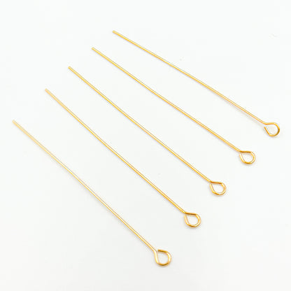 24 Gauge Gold-filled Eye Pin 1.5 Inch Headpin