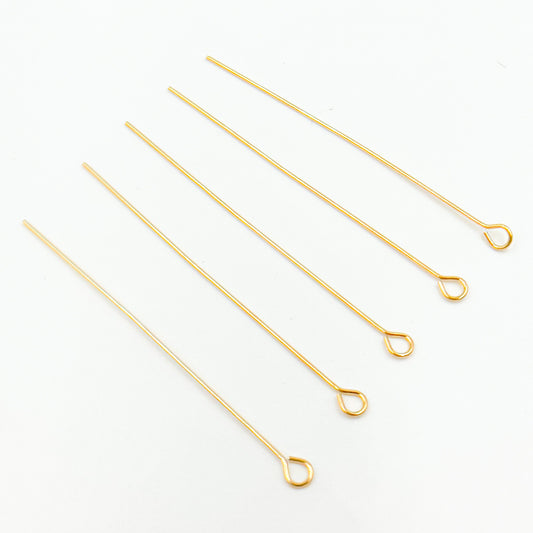 24 Gauge Gold-filled Eye Pin 1.5 Inch Headpin