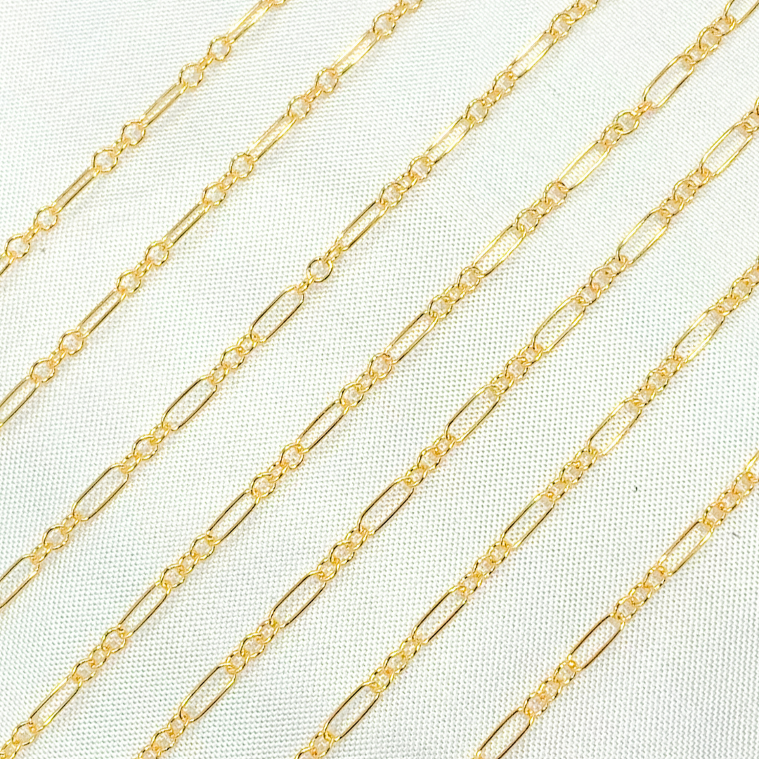 14k Gold Filled Oval & 3 Round Link Chain