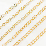 Load image into Gallery viewer, 679FGF. 14K Gold Filled Flat Round Link Chain
