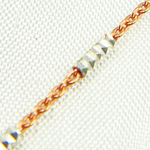 Load image into Gallery viewer, Rose Gold Plated 925 Sterling Silver Satellite Diamond Cut Tube Chain. Z69RGS
