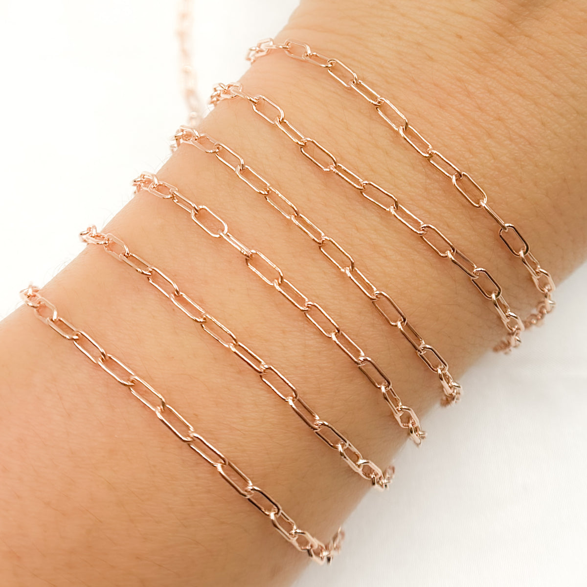 Rose Gold Filled Paperclip Chain