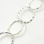 Load image into Gallery viewer, 756KSS. Sterling Silver Hammered Round Link Chain
