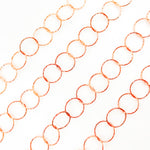 Load image into Gallery viewer, Y96RGP. Rose Gold Plated Sterling Silver Diamond Cut Round Link Chain
