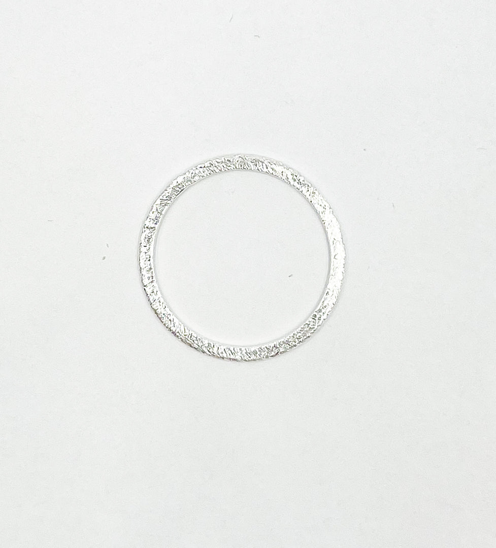 BS4-SS. Sterling Silver Circle Shape Connector 25mm