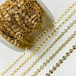 Load image into Gallery viewer, V160GP. Gold Plated 925 Sterling Silver Textured Circle Link Chain