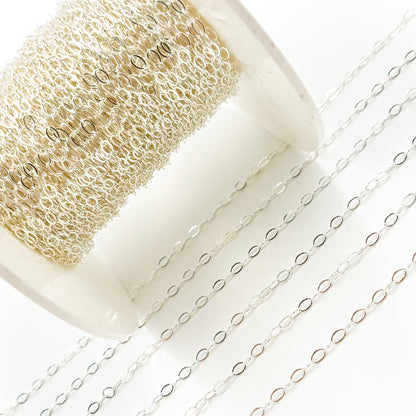 Sterling Silver Flat Cable Chain