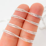 Load image into Gallery viewer, Sterling Silver Singapore Link Chain
