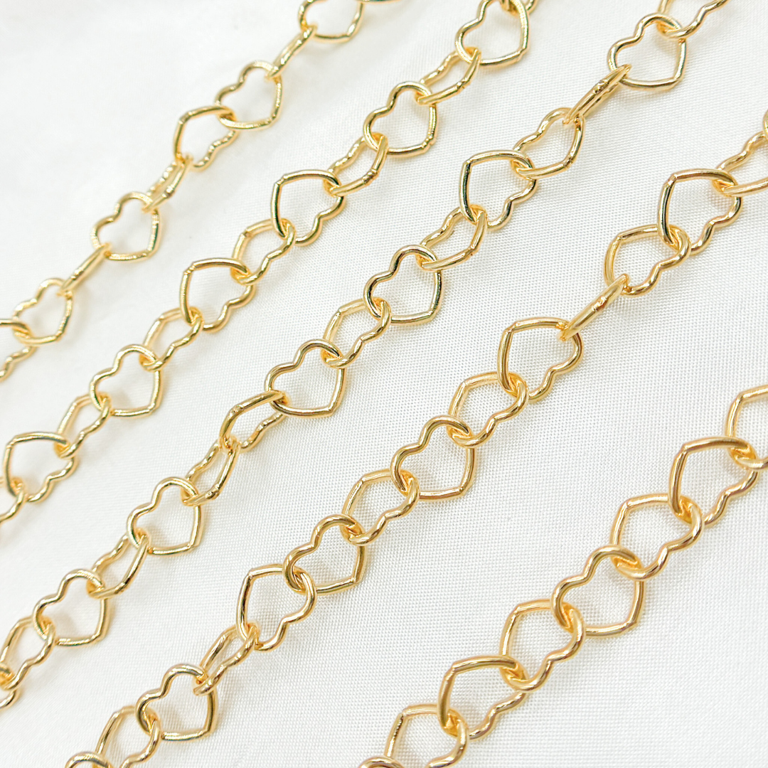 1408GF. 14k Gold Filled Smooth Heart Link Chain