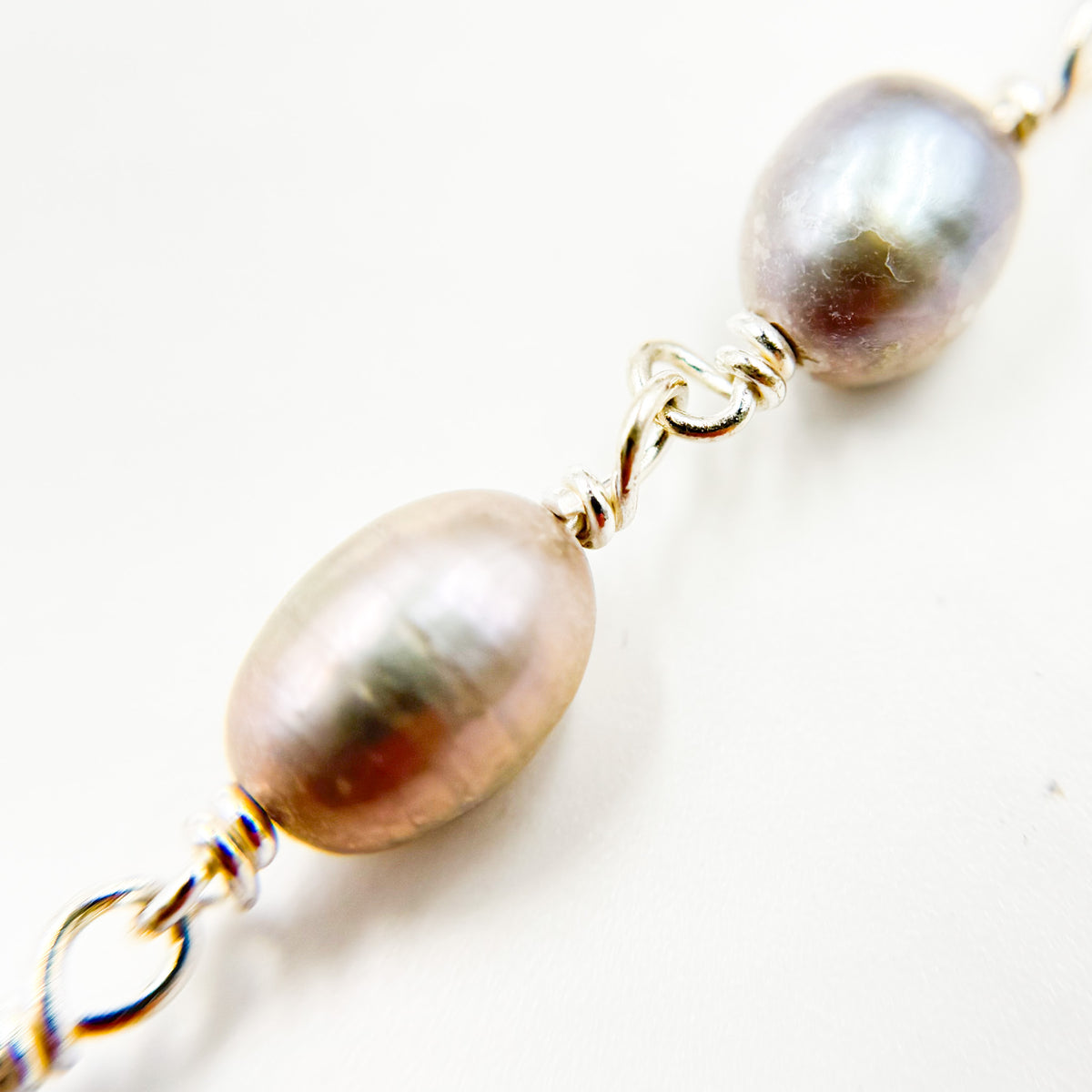 Oval Shape Sterling Silver Wire Chain