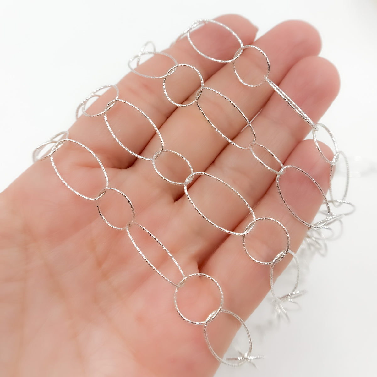 Sterling Silver Diamond Cut Cable Chain