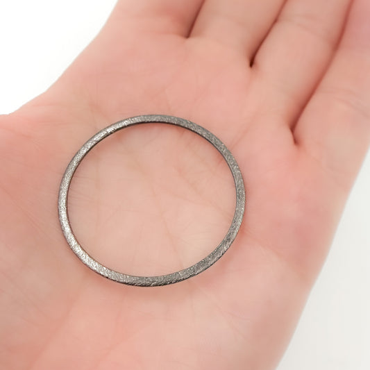 35MM Black Rhodium Sterling Silver Ring Connector