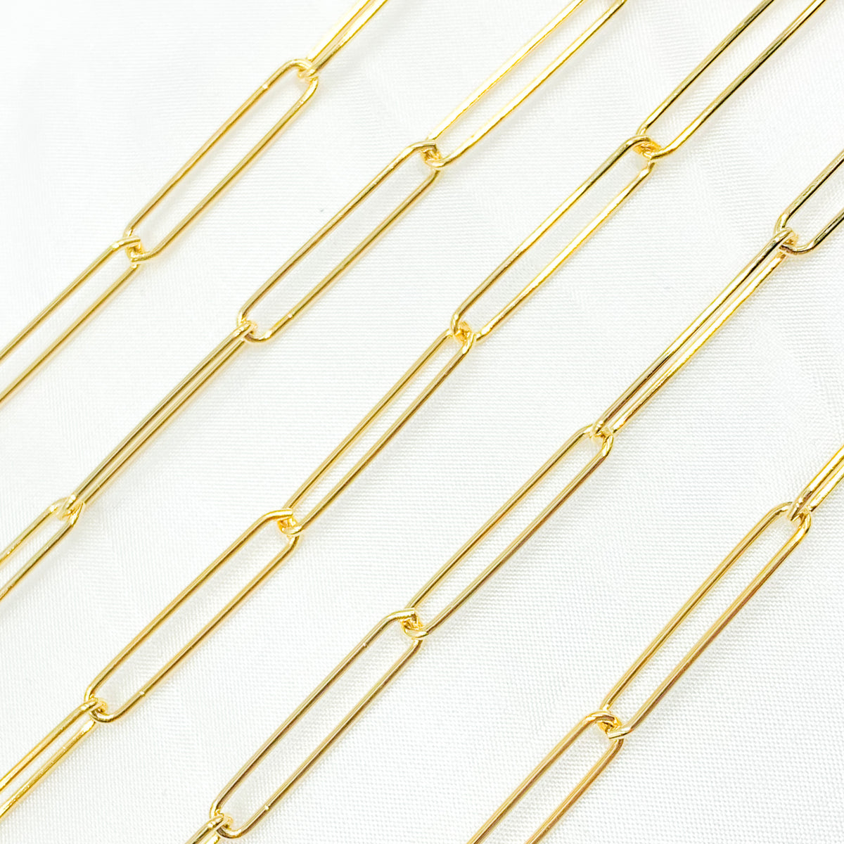 Gold Plated 925 Sterling Silver Long Oval Link Chain.