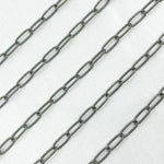 Load image into Gallery viewer, Oxidized 925 Sterling Silver Hammered Paperclip Chain. 2505LOX
