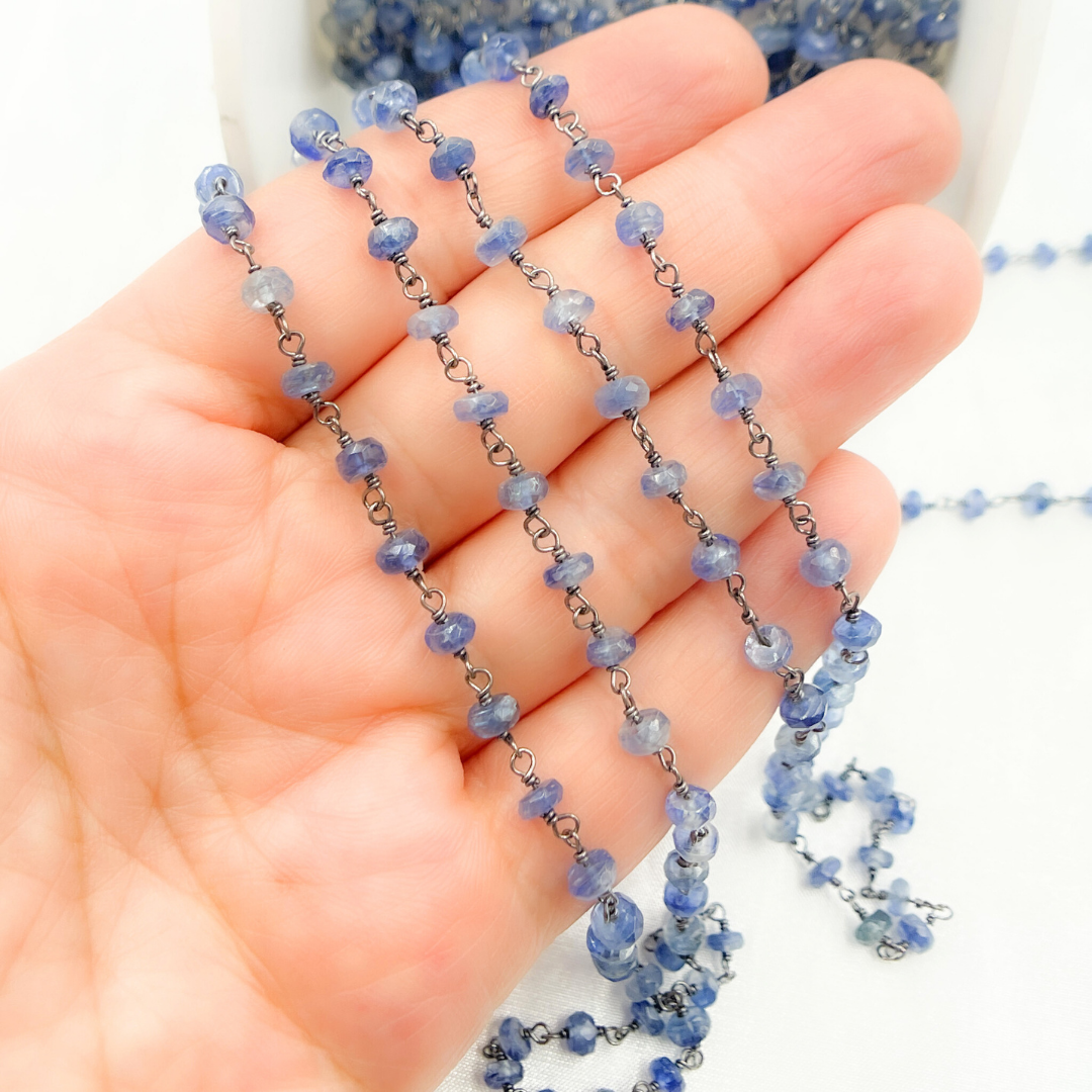 KYA1. Kyanite Oxidized Wire Chain