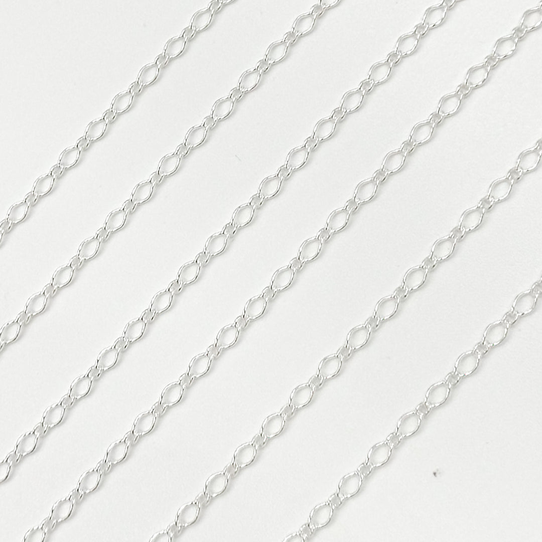 13MQSS. Sterling Silver Twisted Cable Chain