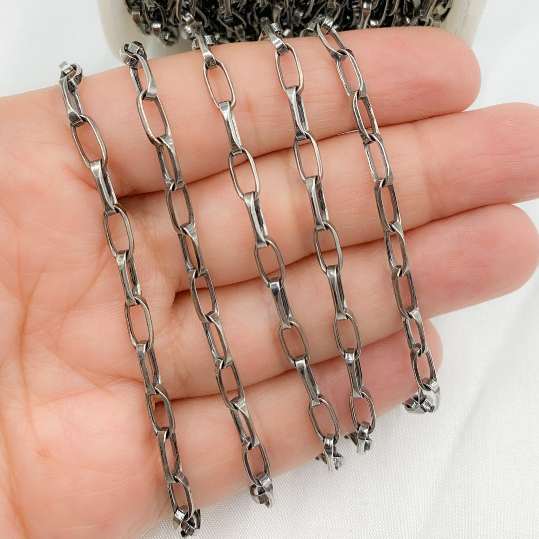 Oxidized 925 Sterling Silver Box Chain. Y53OX