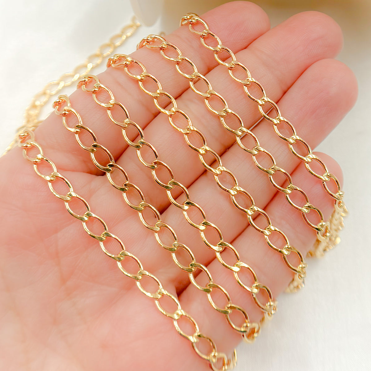 14K Gold Filled Oval Curb Chain