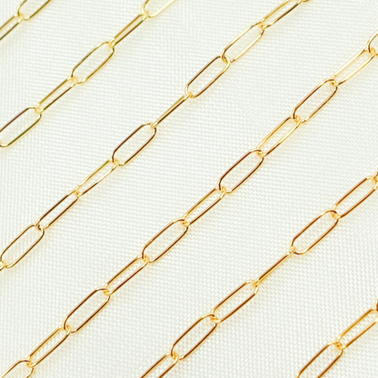 14k Gold Filled Smooth Paperclip Chain