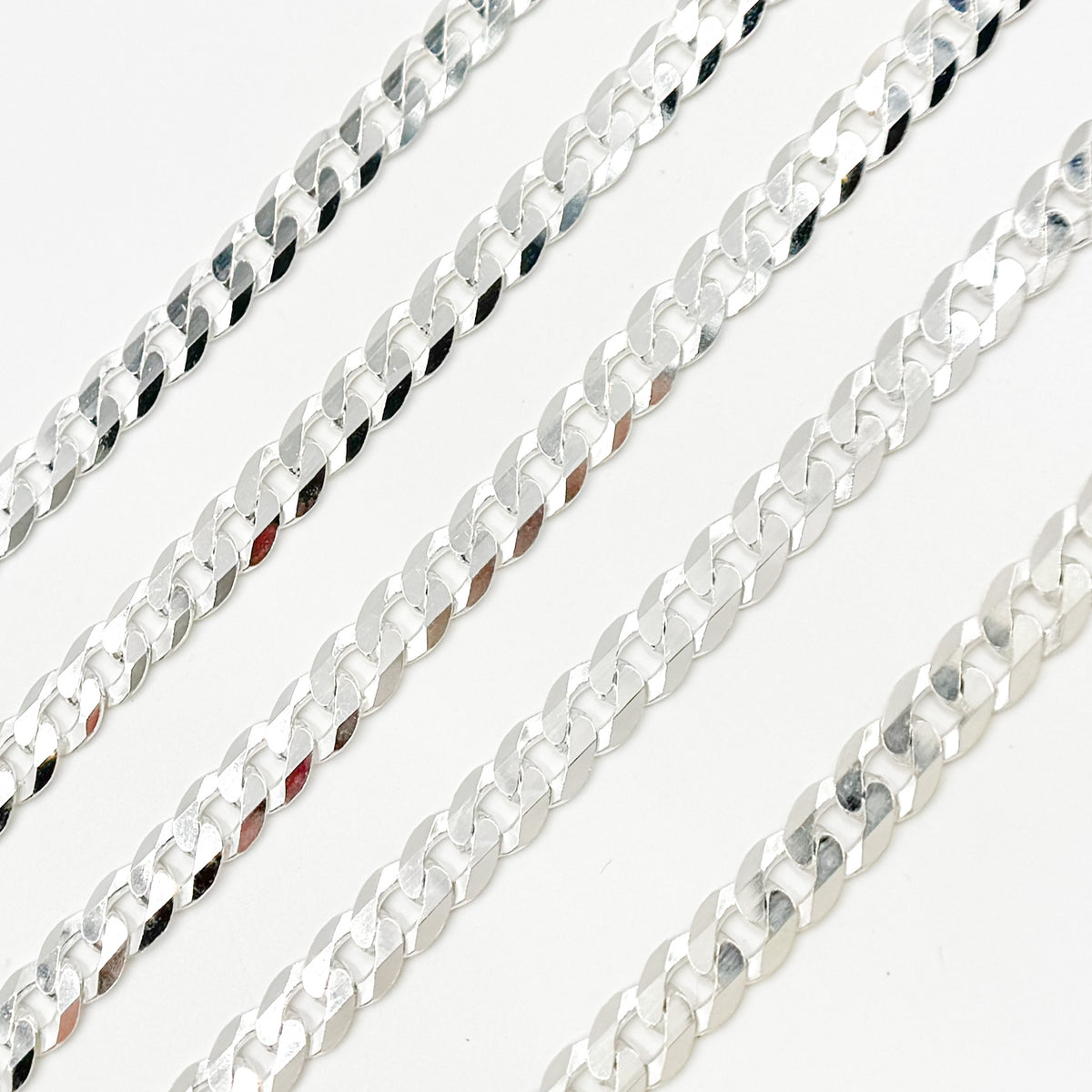 Sterling Silver Flat Curb Chain