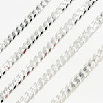 Load image into Gallery viewer, Y74SS. Sterling Silver Flat Curb Chain
