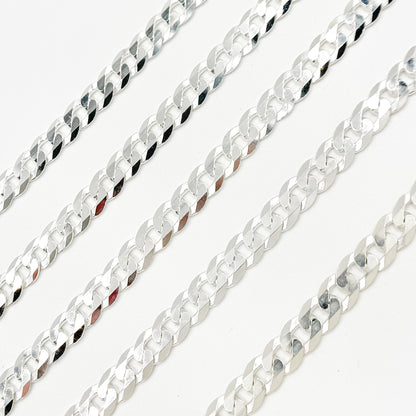 Sterling Silver Flat Curb Chain
