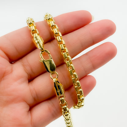 270HVI0934000. 14k Solid Yellow Gold Venezian Hollow Box Link Chain