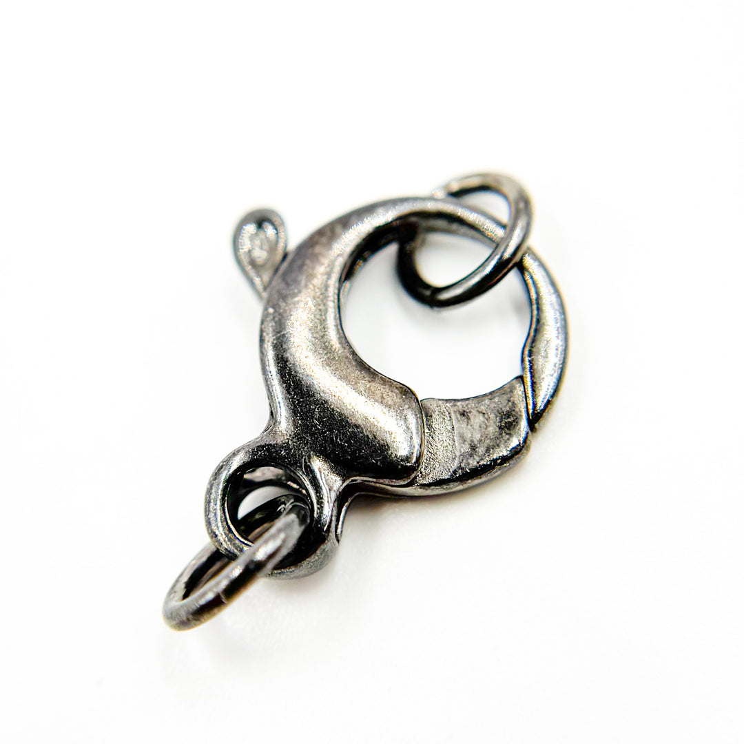 502BR. 17MM Black Rhodium Sterling Silver Trigger Clasp