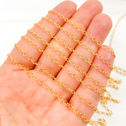 14K Gold Filled Twisted Cable Chain