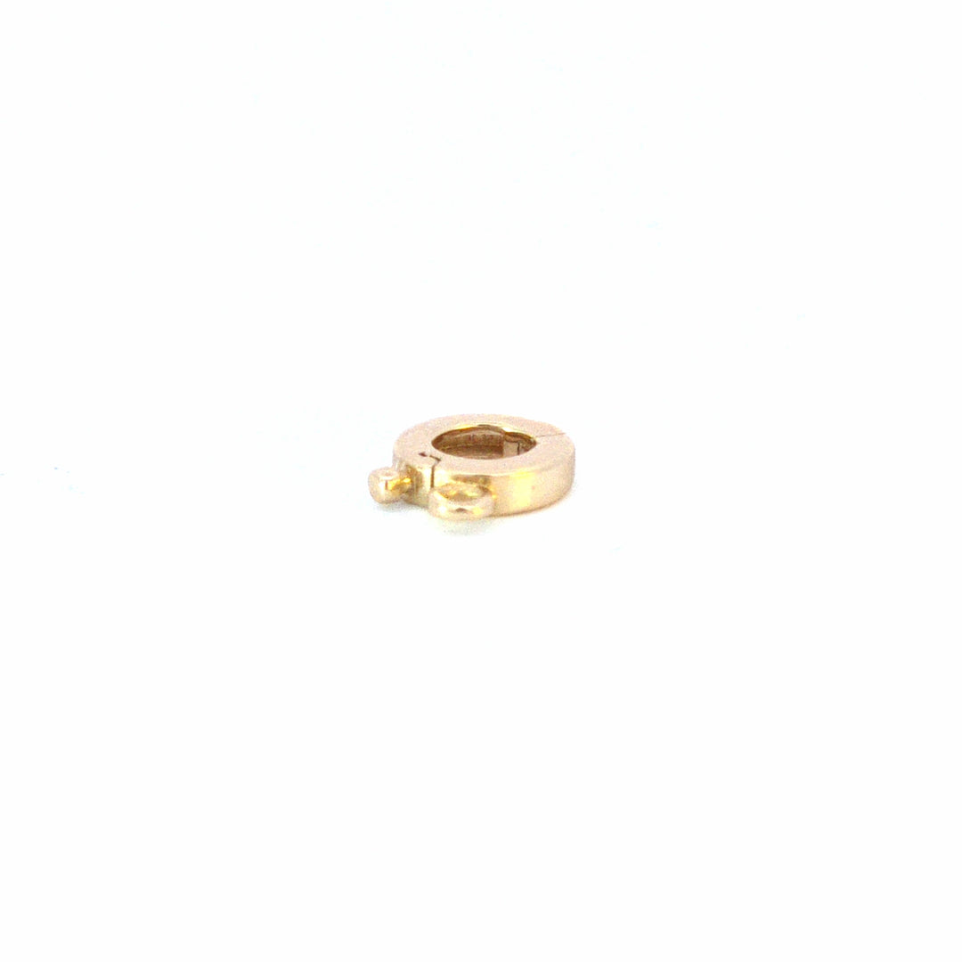 FND001. 14K Solid Gold Fancy Spring Ring