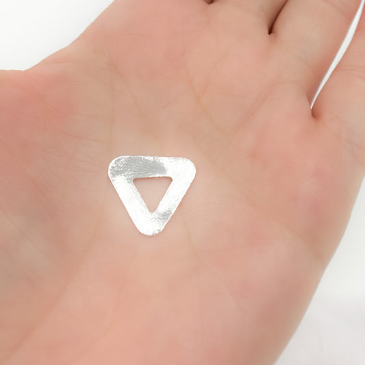 15MM White Sterling Silver Triangle Connector