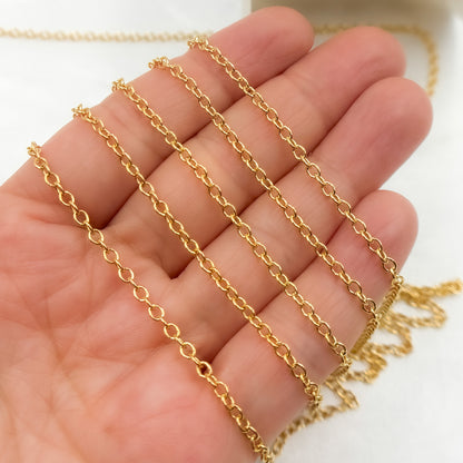 Gold-Filled Smooth Cable Chain.