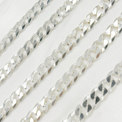 Sterling Silver Flat Curb Chain
