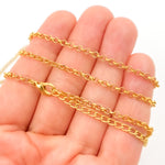 Load image into Gallery viewer, Gold Pated Sterling Silver Rolo Necklace
