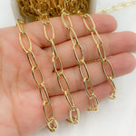 Load image into Gallery viewer, Gold Plated 925 Sterling Silver Oval Link Chain. V14GP
