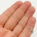 Load image into Gallery viewer, 020R01LGJ051WG. 14k Solid White Gold Cable Chain with Extender