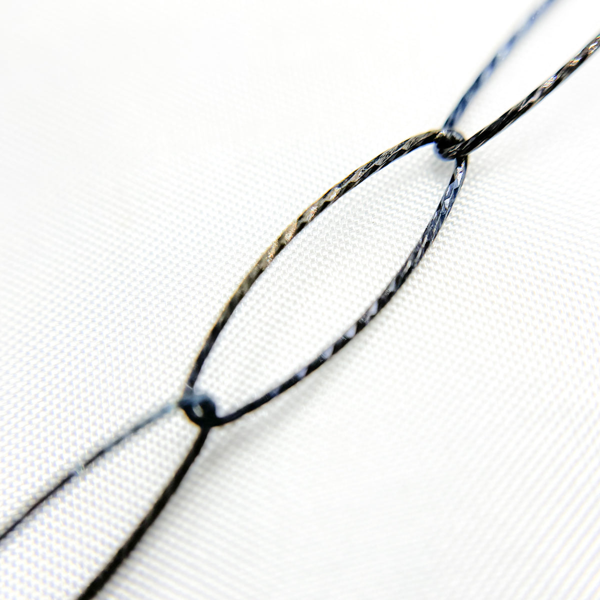 Black Rhodium Sterling Silver Diamond Cut Oval Link Chain