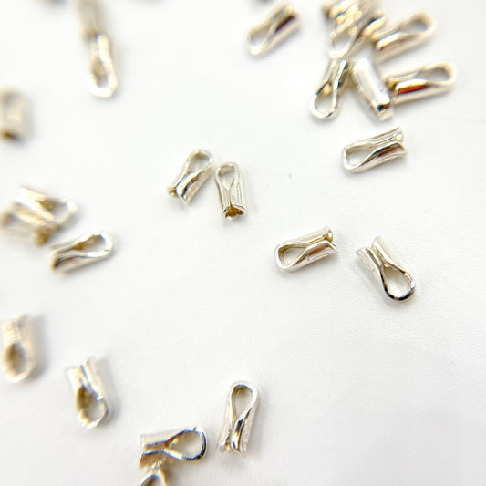 2MM White Sterling Silver End Cap