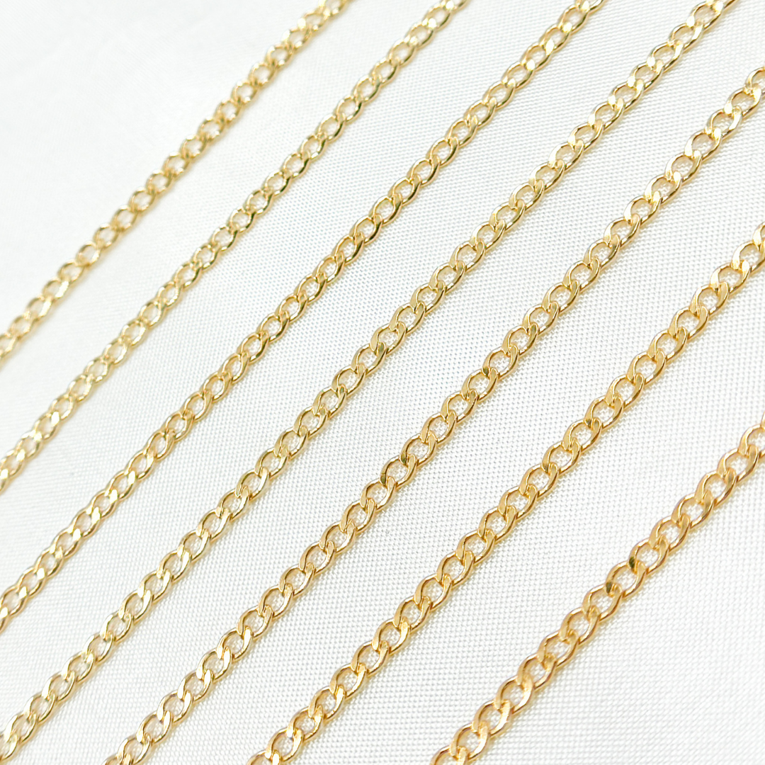 2214CHRGF. 14k Gold Filled Curb Chain