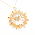 Load image into Gallery viewer, 14K Solid Gold Round Heart Pendant
