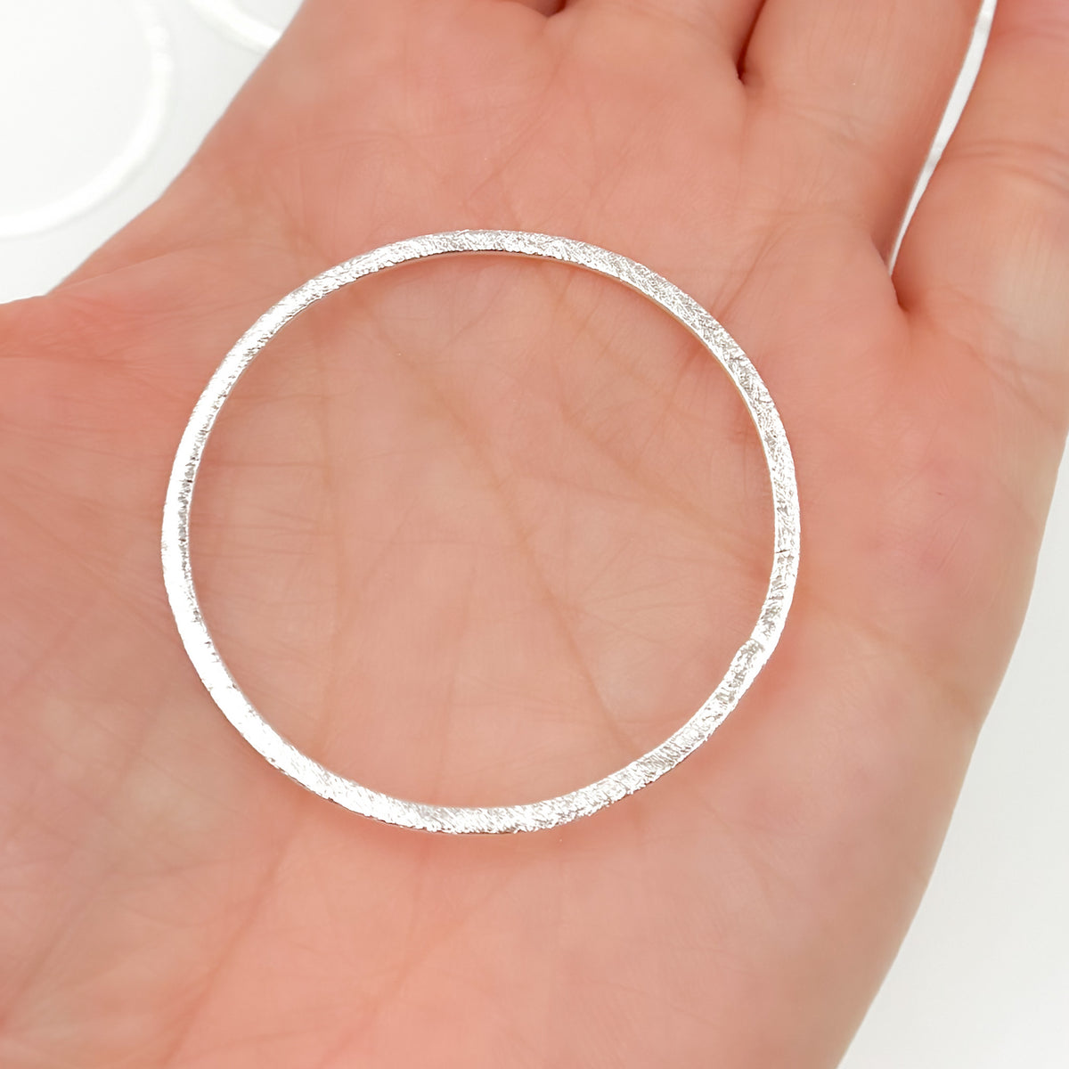 40MM White Sterling Silver Ring Connector