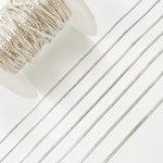 Load image into Gallery viewer, Sterling Silver 2mm Flat Curb Chain
