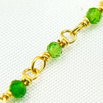 Load image into Gallery viewer, Chrome Diopside Wire Wrap Chain. CHR1
