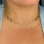 Load image into Gallery viewer, 568870G. 14k Solid Yellow Hollow Gold Long &amp; Short Link Chain
