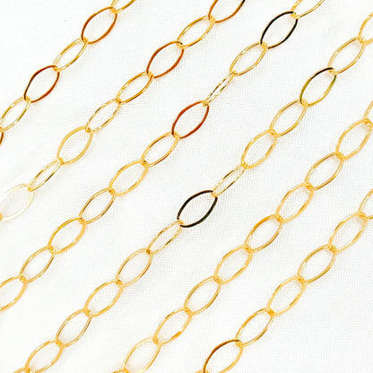 14K Gold-Filled Flat Oval Link Chain