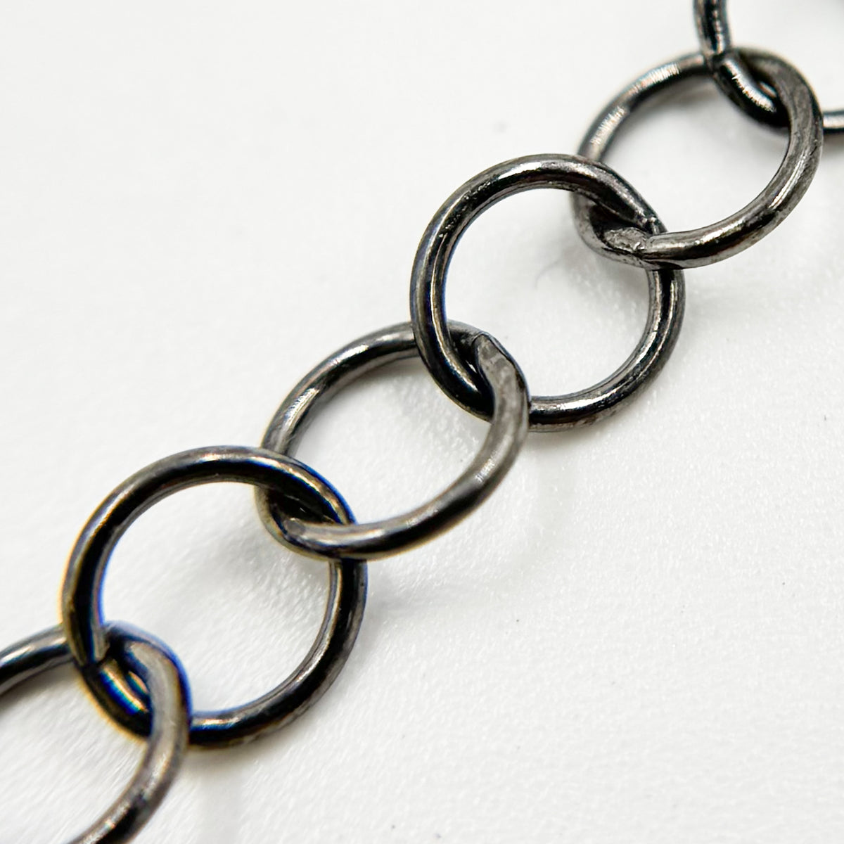 Black Rhodium Sterling Silver Cable Chain
